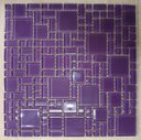 Ver imagem 3 de Revestimento Pastilha de Vidro Cristal de 30cm x 30cm Rende Glass Mosaic Roxo/Lilas Escuro