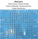 Ver imagem 6 de Pastilha de Vidro Cristal de 30cm x 30cm Rende Glass Mosaic Azul