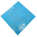 Ver imagem 5 de Pastilha de Vidro Cristal de 30cm X 30cm Rende Glass Mosaic