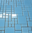 Ver imagem 7 de Pastilha de Vidro Cristal de 30cm x 30cm Rende Glass Mosaic Azul