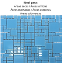 Ver imagem 6 de Pastilha de Vidro Cristal de 30cm X 30cm Rende Glass Mosaic