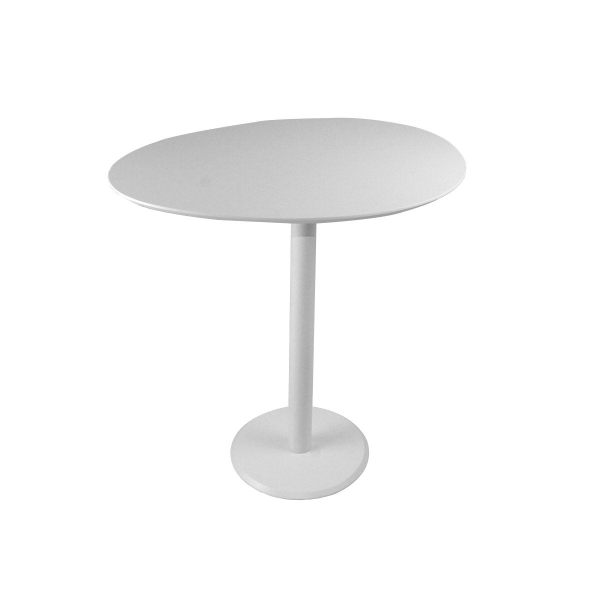 Mesa Lateral Monopé Design Orgânico 50x64cm - Off White