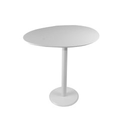 Mesa Lateral Monopé Design Orgânico 50x64cm - Off White - 1