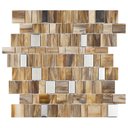 Ver imagem 1 de Pastilha de Vidro Mesclada de 26cm X 31cm Rende  Glass Mosaic