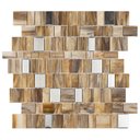 Ver imagem 1 de Pastilha de Vidro Mesclada de 26cm x 31cm Rende Glass Mosaic Bege
