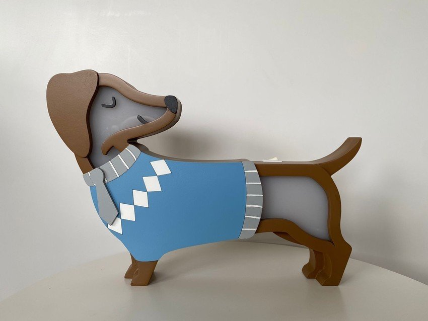 Luminária Cachorro Salsicha Roupa Azul - LML-72A BH BABY KIDS - 3