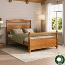 Ver imagem 1 de Cama Inglesa 140 Madeira Maciça Marrom/Mogno/Mel