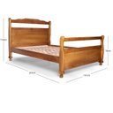 Ver imagem 4 de Cama Inglesa 140 Madeira Maciça Marrom/Mogno/Mel