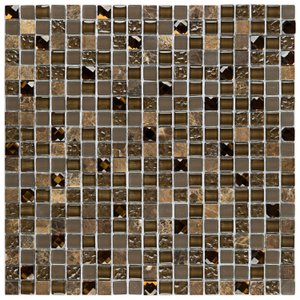 Pastilha de Mármore e Vidro Diamond Glass Mosaic