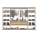 Ver imagem 4 de Guarda-roupa Closet Modulado Texas 4 Gavetas 270cm Multimóveis Mp4787 Branco/madeirado