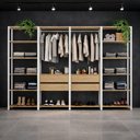 Ver imagem 1 de Guarda-roupa Closet Modulado Texas 4 Gavetas 270cm Multimóveis Mp4787 Branco/madeirado