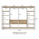 Ver imagem 6 de Guarda-roupa Closet Modulado Texas 4 Gavetas 270cm Multimóveis Mp4787 Branco/madeirado