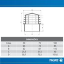 Ver imagem 3 de Terminal de Ventilação Alivia Pressão Gases Esgoto Anti-mal Cheiro Pvc Branco 3 Polegadas 75mm