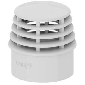 Terminal de Ventilação Alivia Pressão Gases Esgoto Anti-mal Cheiro Pvc Branco 3 Polegadas 75mm