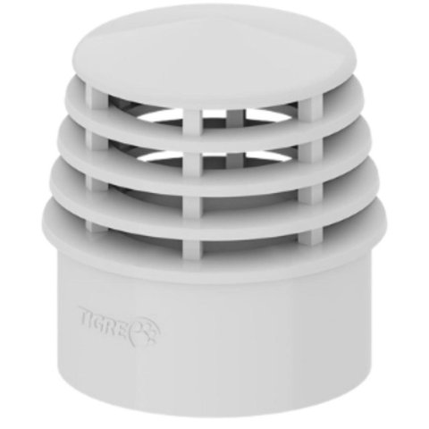 Terminal de Ventilação Alivia Pressão Gases Esgoto Anti-mal Cheiro Pvc Branco 3 Polegadas 75mm