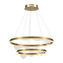 Ver imagem 2 de Lustre Pendente Astraled Lomy Pl-9855 Dourado Led Bivolt Dourado Pl-9855