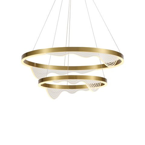 Lustre Pendente Astraled Lomy Pl-9855 Dourado Led Bivolt Dourado Pl-9855