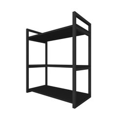 Nicho Industrial para Banheiro - Prateleira para Toalhas - Ferro e Madeira - 2 Nicho Industrial para Banheiro - Prateleira para Toalhas - Ferro e Madeira - 2