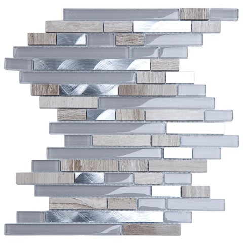 Pastilha de Vidro Marmore de 30cm X 30cm Rende Glass Mosaic