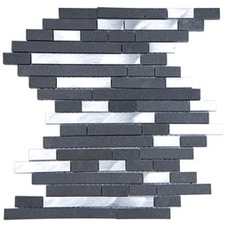 Kit Pastilha de Vidro Marmore com 11 Placas de 30cm X 30cm Rende 1m² Glass Mosaic - 1
