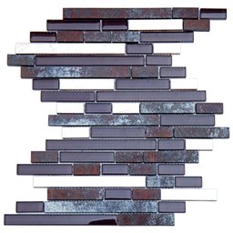 Kit Pastilha de Vidro Marmore com 11 Placas de 30cm X 30cm Rende 1m² Glass Mosaic - 1