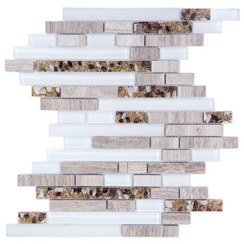 Pastilha de Vidro Marmore de 30cm X 30cm Rende  Glass Mosaic