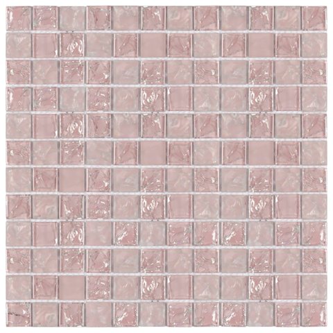 Pastilha de Vidro Ice de 30cm X 30cm Rende  Glass Mosaic