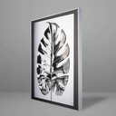 Ver imagem 3 de Quadro Decorativo Bw Leaf of Monstera Relevo