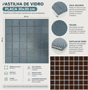 Ver imagem 4 de Pastilha de Vidro Cristal de 29cm x 29cm Rende Glass Mosaic Marrom
