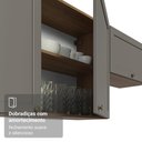 Ver imagem 7 de Armário Aéreo 80 Cm 2 Portas Rustic/cinza Vik Madesa