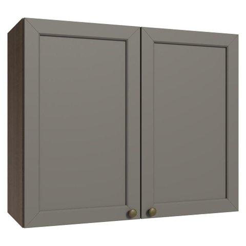 Armário Aéreo 80 Cm 2 Portas Rustic/cinza Vik Madesa