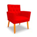 Ver imagem 5 de Kit 2 Poltronas Cadeira com Capitonê para Sala Clássica e Confortável em Suede