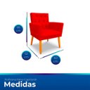 Ver imagem 6 de Kit 2 Poltronas Cadeira com Capitonê para Sala Clássica e Confortável em Suede
