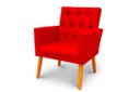 Ver imagem 4 de Kit 2 Poltronas Cadeira com Capitonê para Sala Clássica e Confortável em Suede