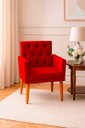 Ver imagem 2 de Kit 2 Poltronas Cadeira com Capitonê para Sala Clássica e Confortável em Suede