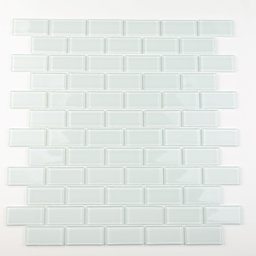 Kit Pastilha de Vidro Cristal com 11 Placas de 29cm x 29cm Rende 1m² Glass Mosaic  - 1