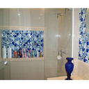 Ver imagem 2 de Pastilha de Vidro Cristal de 29cm x 29cm Rende Glass Mosaic Colorido/Branco/Azul