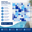 Ver imagem 4 de Pastilha de Vidro Cristal de 29cm x 29cm Rende Glass Mosaic Colorido/Branco/Azul