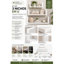 Ver imagem 3 de Nicho Prateleira U 20/30/40 Branco MDP Decorativo 10 Profunidade