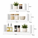 Ver imagem 2 de Nicho Prateleira U 20/30/40 Branco MDP Decorativo 10 Profunidade