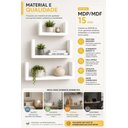 Ver imagem 4 de Nicho Prateleira U 20/30/40 Branco MDP Decorativo 10 Profunidade