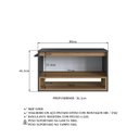 Ver imagem 6 de Gabinete de Banheiro com 1 Porta 1 Nicho e Toalheiro 80cm Suspenso Multimóveis Crpro-BAL018 Mel/