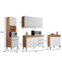 Ver imagem 3 de Conjunto Kit Cozinha Completa Balcão Pia sem Tampo Armário Aéreo Balcão Cooktop e Armário Paneleiro