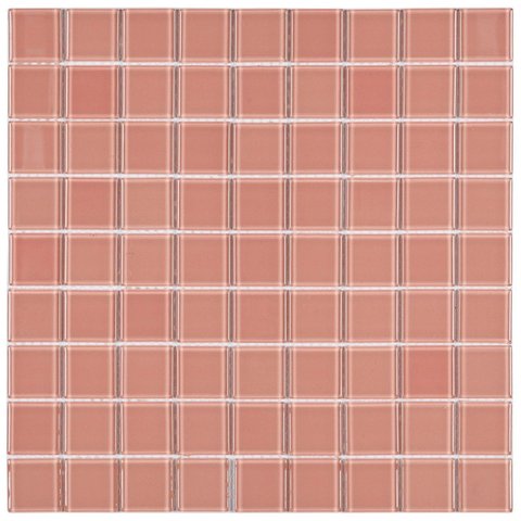 Pastilha de Vidro Cristal de 29cm x 29cm Rende Glass Mosaic Rosa