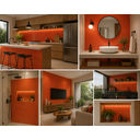 Ver imagem 3 de Pastilha de Vidro Fosca de 32cm x 32cm Rende Glass Mosaic Laranja/Tangerina