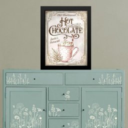 Quadro Cozinha Chocolate Quente 33x24cm - com Vidro:moldura Preta - 1