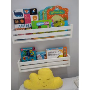 Estante Organizadora de Livros e Brinquedos Para Quarto de Bebê Prateleira Para Bonecos Marvel Bárbi