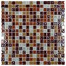 Pastilha de Vidro e Metal de 30cm X 30cm Rende  Glass Mosaic - 1