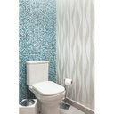 Ver imagem 2 de Pastilha de Vidro e Metal de 30cm x 30cm Rende Glass Mosaic Azul