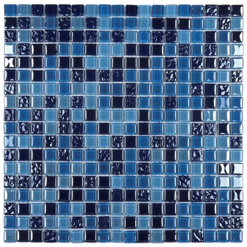Pastilha de Vidro e Metal de 30cm X 30cm Rende  Glass Mosaic